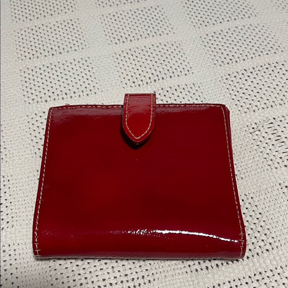 Dooney & Bourke Shiny Red Wallet - Picture 2 of 3